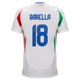 Italia Nicolo Barella #18 Borte skjorte EM 2024 Kortermet